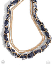 Load image into Gallery viewer, Paparazzi Denim Danger - Gold Necklace
