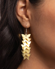 Load image into Gallery viewer, Paparazzi Aerial Ambiance - Yellow Earrings
