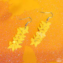 Load image into Gallery viewer, Paparazzi Aerial Ambiance - Yellow Earrings
