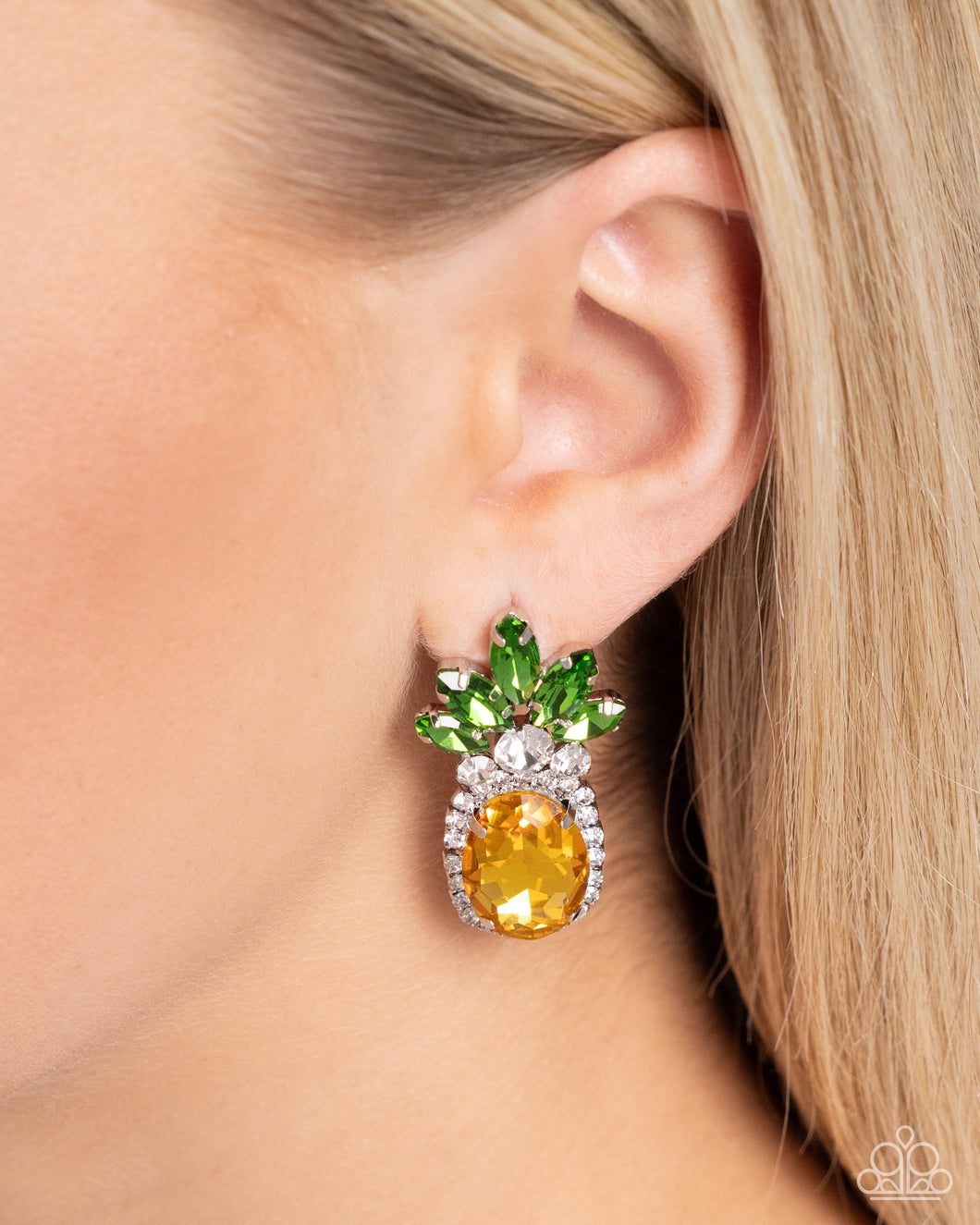 PREORDER Paparazzi Prismatic Pineapple - Yellow Earrings