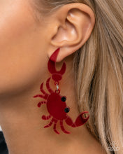 Load image into Gallery viewer, Paparazzi Crab Couture - Red Earrings
