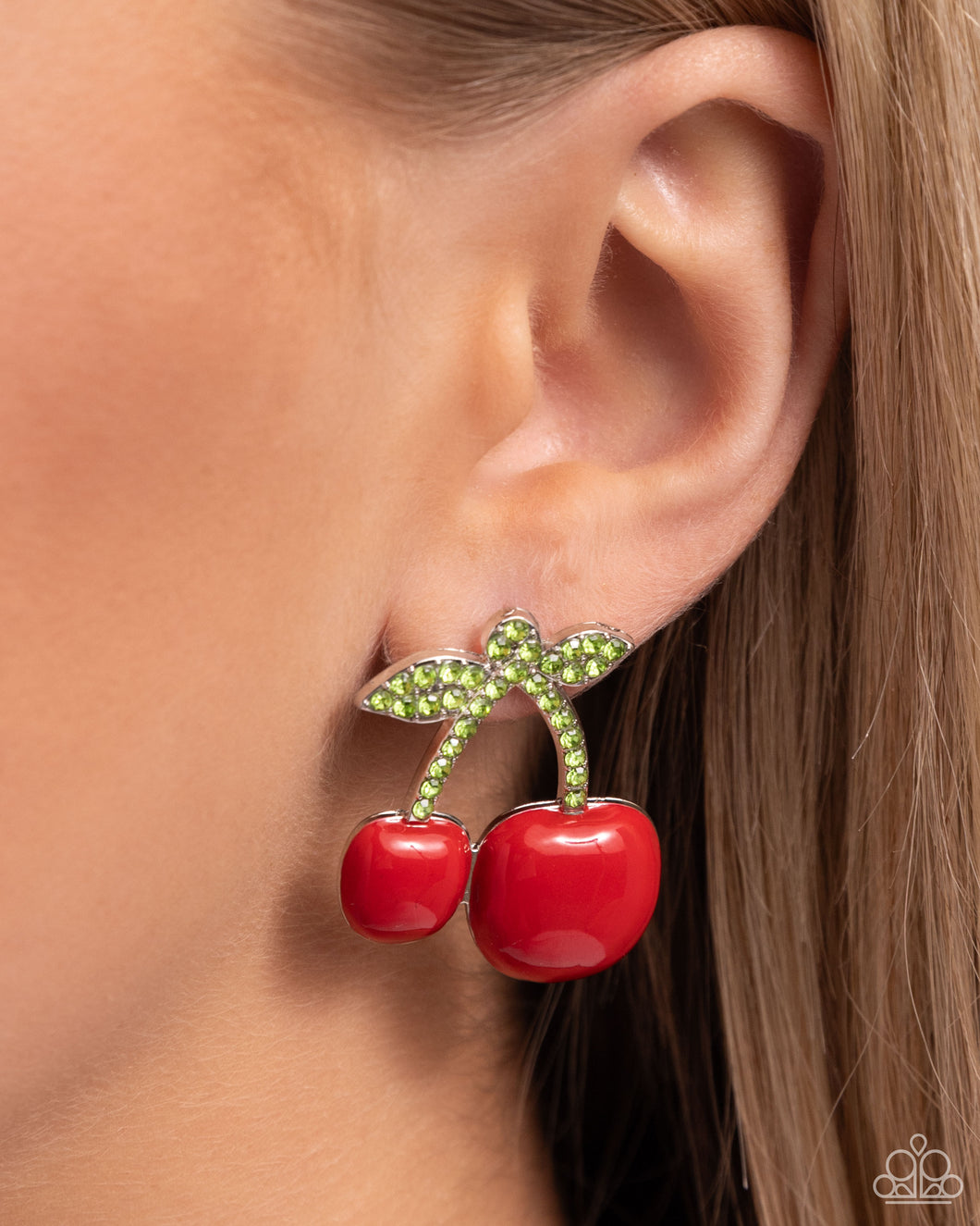 Paparazzi Charming Cherries - Red Earrings