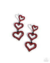 Load image into Gallery viewer, PREORDER Paparazzi Sweetheart Succession - Red Earrings
