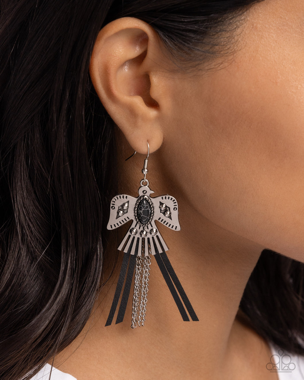 Paparazzi Southwestern Selfie - Black Earrings