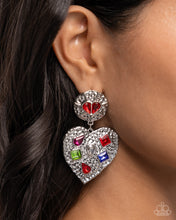 Load image into Gallery viewer, Paparazzi Antiqued Allure - Red Earrings
