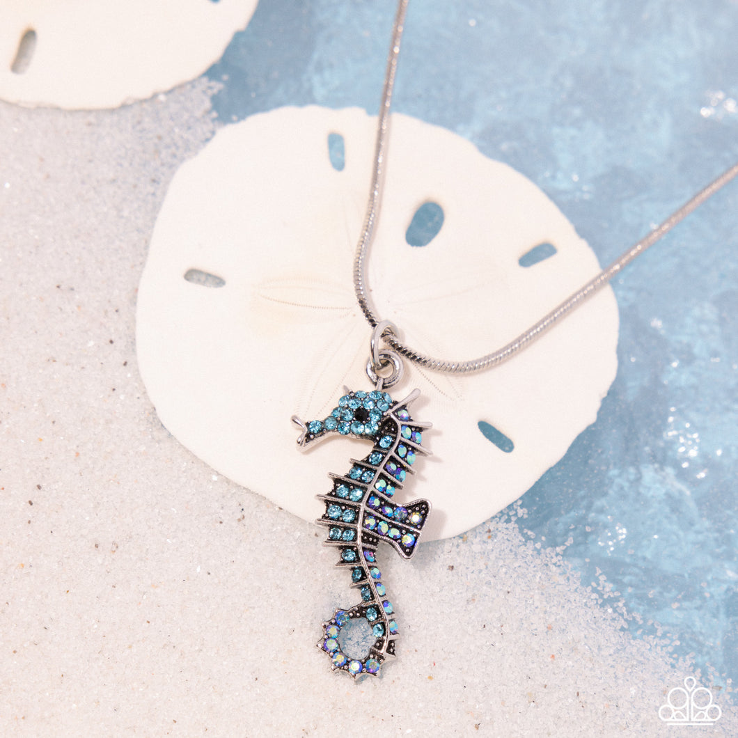 Paparazzi Seahorse Shanty - Blue Necklace