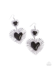 Load image into Gallery viewer, PREORDER Paparazzi Sunburst Sweethearts - Black Earrings
