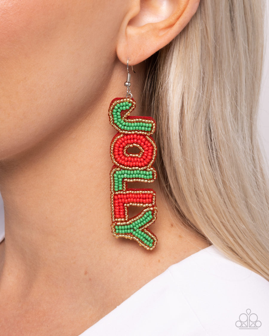 Paparazzi Jolly Holiday -  Multi Earrings