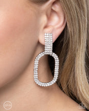 Load image into Gallery viewer, PREORDER Paparazzi Guarded Glitz - White Earrings
