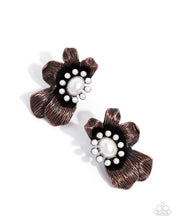 Load image into Gallery viewer, Paparazzi Sonata Shimmer - Copper Earrings
