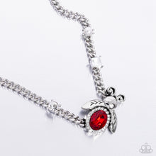 Load image into Gallery viewer, PREORDER Paparazzi Bedazzled Beetle - Red Necklace
