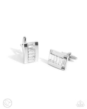 Load image into Gallery viewer, PAPARAZZI Barred Baron - White Cuff Link
