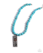 Load image into Gallery viewer, PREORDER Paparazzi Hopeful Headline - Blue Necklace
