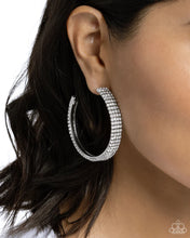 Load image into Gallery viewer, Paparazzi Stacked Symmetry - White Earrings
