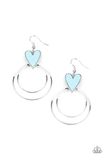 Load image into Gallery viewer, Paparazzi Happily Ever Hearts - Blue Earrings
