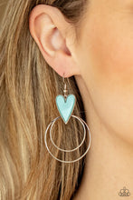 Load image into Gallery viewer, Paparazzi Happily Ever Hearts - Blue Earrings
