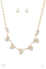 Load image into Gallery viewer, Toast To Perfection - Gold Cluster of Pearls Necklace - Demetra&#39;s Bling Boutique
