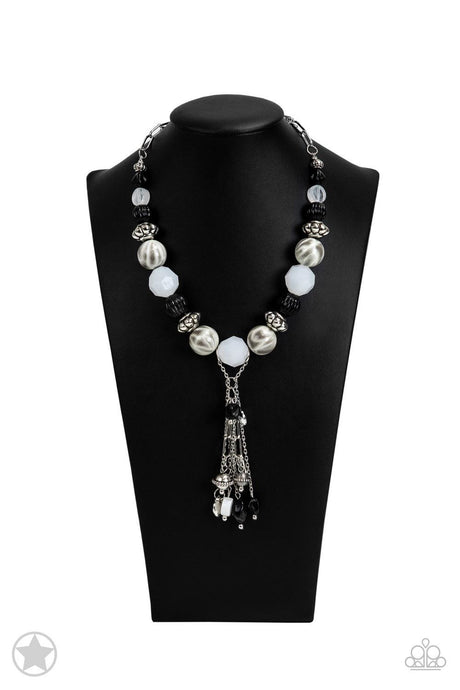 Break A Leg - Black Marbelized Necklace - Demetra's Bling Boutique