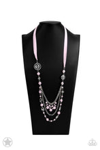 Load image into Gallery viewer, All The Trimmings - Silky Ribbon Pink Necklace - Demetra&#39;s Bling Boutique
