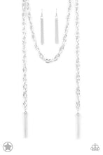 Load image into Gallery viewer, SCARFed for Attention - Silver Single Strand Spiraling Necklace - Demetra&#39;s Bling Boutique
