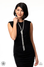 Load image into Gallery viewer, SCARFed for Attention - Silver Single Strand Spiraling Necklace - Demetra&#39;s Bling Boutique
