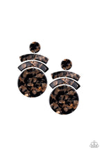 Load image into Gallery viewer, In The HAUTE Seat - Black Multi Faux Marble Acrylic Earrings - Demetra&#39;s Bling Boutique
