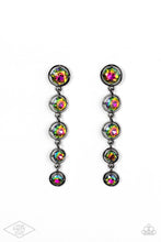 Load image into Gallery viewer, Drippin In Starlight - Multi Oil Spill Gunmetal Post Earring - Demetra&#39;s Bling Boutique
