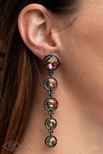 Load image into Gallery viewer, Drippin In Starlight - Multi Oil Spill Gunmetal Post Earring - Demetra&#39;s Bling Boutique
