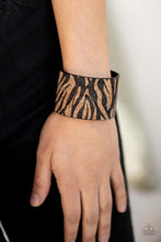 Load image into Gallery viewer, Zebra Zone - Black Cuff Bracelet - Demetra&#39;s Bling Boutique
