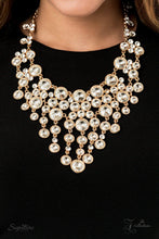 Load image into Gallery viewer, The Rosa - Clustered White Rhinestone Necklace - Demetra&#39;s Bling Boutique
