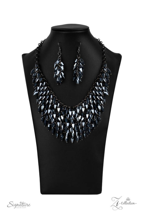 The Heather - Metallic Blue Necklace -2020 Zi Collection - Demetra's Bling Boutique