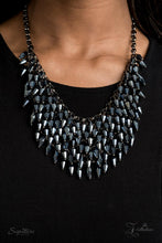 Load image into Gallery viewer, The Heather - Metallic Blue Necklace -2020 Zi Collection - Demetra&#39;s Bling Boutique
