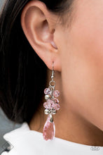 Load image into Gallery viewer, Before And Afterglow - Pink Crystal-Like Teardrop Bead Silver Earrings - Demetra&#39;s Online Bling Boutique
