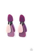 Load image into Gallery viewer, Paparazzi All FAUX One - Purple Acrylic Earrings
