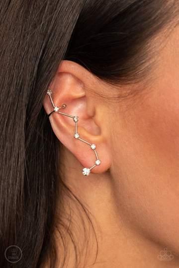 CONSTELLATION Prize - White Earrings - Demetra's Bling Boutique