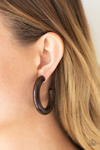 Load image into Gallery viewer, Woodsy Wonder - Brown Wooden Earrings - Demetra&#39;s Bling Boutique
