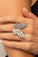 Load image into Gallery viewer, Flauntable Flutter - Multi Iridescent Rhinestone Ring - Demetra&#39;s Bling Boutique
