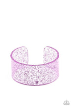 Load image into Gallery viewer, Snap, Crackle, Pop! - Purple Acrylic Cuff Bracelet - Demetra&#39;s Bling Boutique
