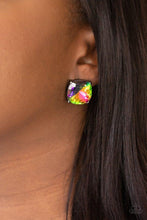 Load image into Gallery viewer, Royalty High - Multi - Oil Spill Gunmetal Earrings - Demetra&#39;s Bling Boutique
