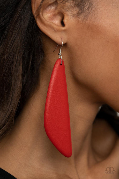 Scuba Dream - Red Earrings - Demetra's Bling Boutique