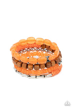 Load image into Gallery viewer, Outdoor Retreat - Orange Acrylic Bracelet - Demetra&#39;s Bling Boutique
