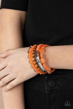 Load image into Gallery viewer, Outdoor Retreat - Orange Acrylic Bracelet - Demetra&#39;s Bling Boutique
