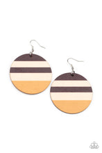 Load image into Gallery viewer, Yacht Party - Yellow Wooden Disc Earrings - Demetra&#39;s Bling Boutique
