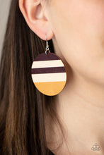 Load image into Gallery viewer, Yacht Party - Yellow Wooden Disc Earrings - Demetra&#39;s Bling Boutique
