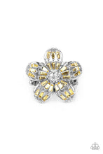 Load image into Gallery viewer, Botanical Ballroom - Yellow Emerald - Style Rhinestone Ring - Demetra&#39;s Bling Boutique
