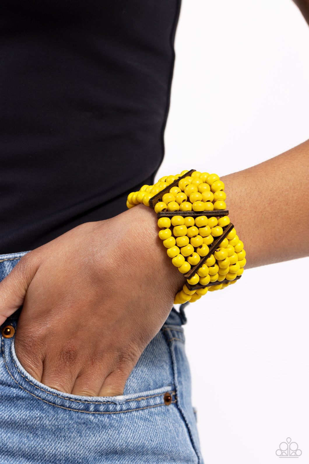 Paparazzi Way Off TROPIC - Yellow Bracelet