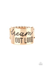 Load image into Gallery viewer, Dream Louder - Gold Ring - Demetra&#39;s Bling Boutique
