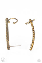 Load image into Gallery viewer, Give Me The SWOOP - Brass Post Earring - Demetra&#39;s Bling Boutique
