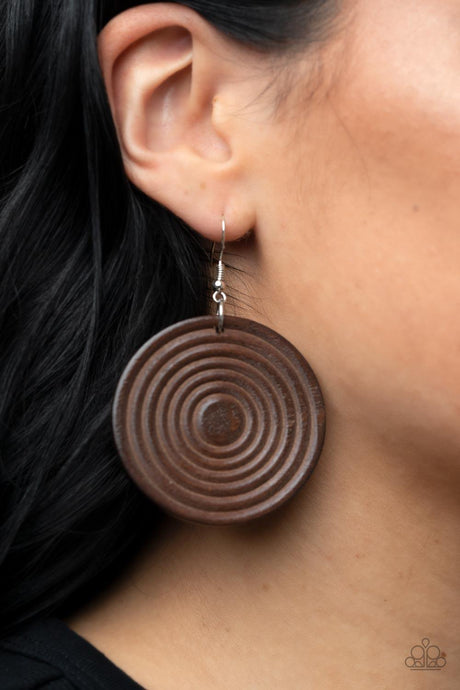 Caribbean Cymbal - Brown Earrings - Demetra's Bling Boutique