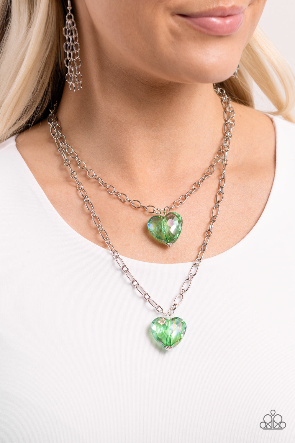 Paparazzi Layered Love - Green Necklace